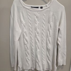 Cyrus Ivory Cable Knit Sweater